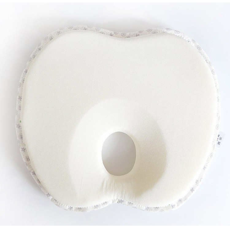 Almohada para bebés y niños, estilo oso manzana, almohada anti-pliegues para la cabeza, almohada infantil con forma de oso, protección para el cuello, anti-deformación de la cabeza.
