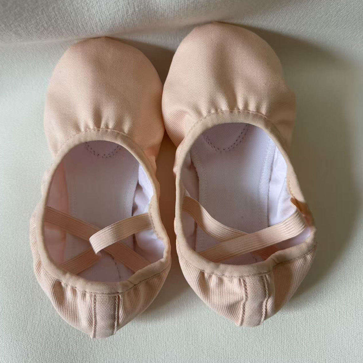 Waist-cinching canvas laceless dance shoes for performance, practice, exams, professional ballet, unisex, cross-border