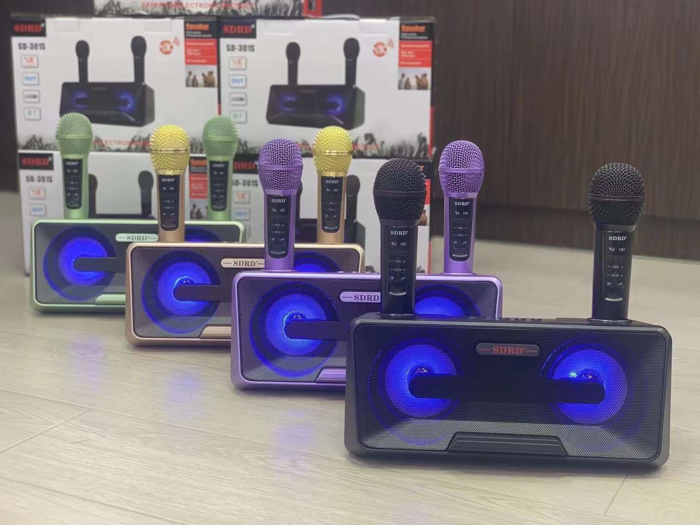 Cross-border SD301S Bluetooth Speaker Home Use, Portable Wireless Microphone, Integrated Audio System For Mobile Karaoke_voghion.com