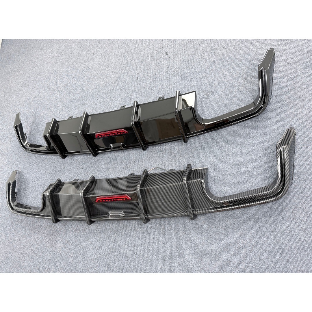 Suitable for 19-25 Models of Audi C8 A6 Modified to S6 with Lighted Rear Lip, S-Line Rear Diffuser, Tailpipe Exhaust, and Rear Bumper