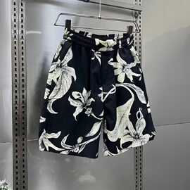 夏季男潮牌休闲裤透气薄款短裤男款跨境外贸夏装休闲五分裤沙滩裤