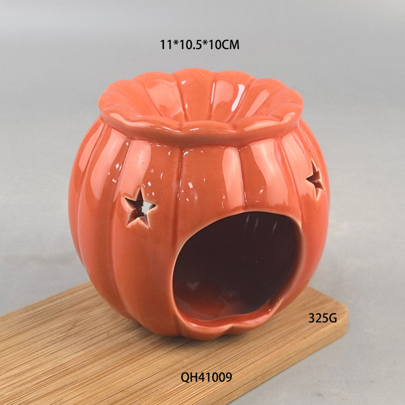 Quemador de incienso de cerámica con forma de calabaza para Halloween, hueco, para aromaterapia y aceites esenciales, decoración del hogar, venta al por mayor para fabricantes, calabaza de cerámica transfronteriza image 7