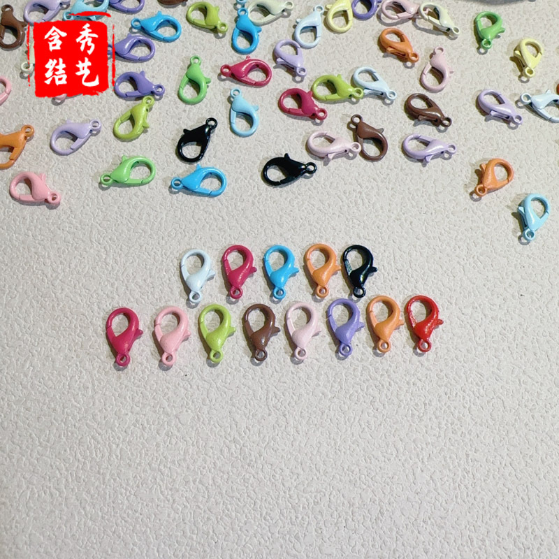 Painted Colorful Lobster Clasp DIY Jewelry Accessories Keychain Phone Chain Candy Color Fashionable Versatile Jewelry Clasp