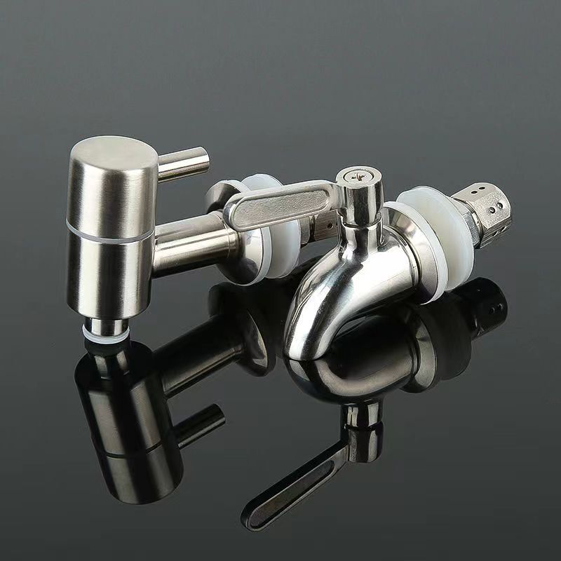 Glass bubble wine bottle beverage dispenser faucet 304 stainless steel wine jar nozzle wine jar wine barrel valve switch Glass bubble wine bottle beverage dispenser faucet 304 stainless steel wine jar nozzle wine jar wine barrel valve switch