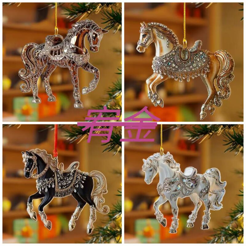 独立駅起爆Ebony Horse Majesty 2dアクリル平面装飾黒檀木駿馬新|undefined