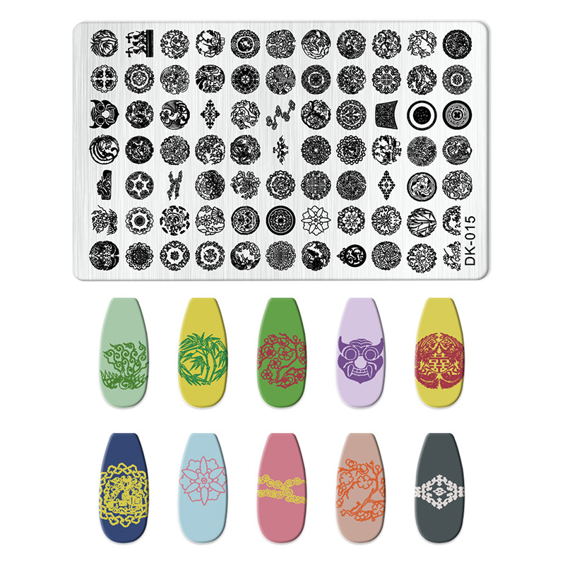 Cross-Border Printing Templates for Nail Art, Rectangular Plates for Painting, New Designs in Stock, Wholesale Accessories in Multiple Colors