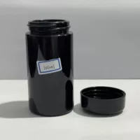 Флакон для крема 100 мл, фиолетово-черный фарфоровый, с крышкой из бакелита, из стекла, с защитой от УФ-излучения, из конопляного стекла