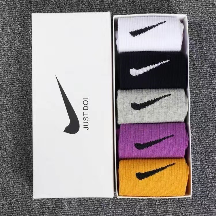 Nike Crew Socks Ribbed Gift Box Set Multi-color