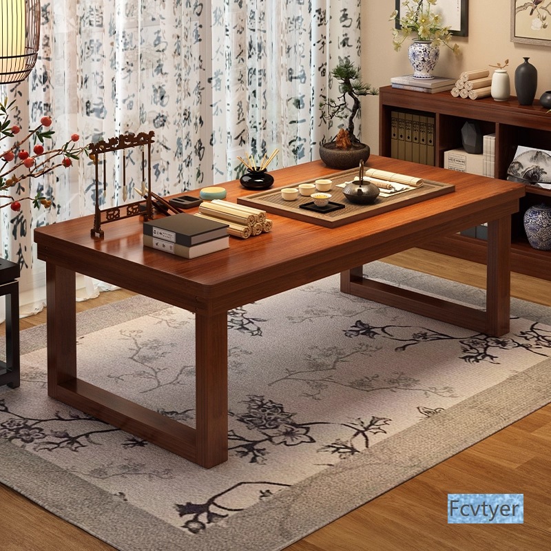 Yixinglin New Chinese Style Desk Bedroom Case Thigh Solid Wood Calligraphy Table Desk Writing Desk Learning Zen Painting Student