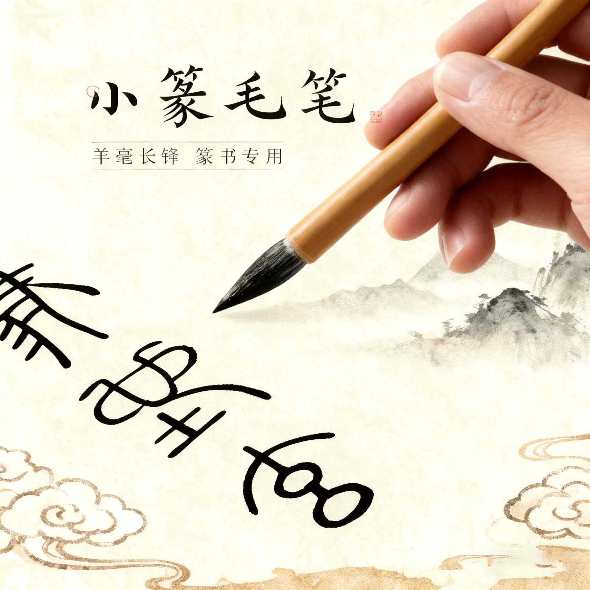 [Вежливая доставка] Большие, средние и маленькие кисти Baiyun для китайской живописи и каллиграфии, специальные волосы волка и овчины для начинающих
