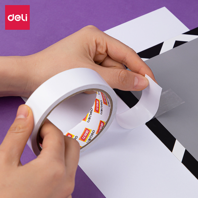 30403 cinta adhesiva blanca de doble cara al por mayor para estudiantes de alta viscosidad hechos a mano papelería de oficina DIY