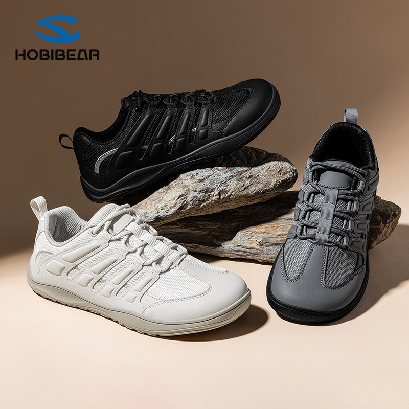 Hobibear Wide-Toe Shoes, Spring & Fall Men's Shoes, Comfortable Sports Shoes, Wide Soles, Wear-Resistant, Fashionable Running Shoes, Factory Direct Sales