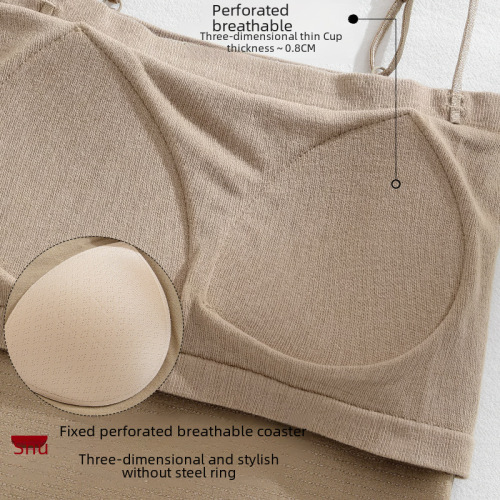 Autumn new model of beautiful back-wrap underwear, women's bra without steel ring, with breast pads, tube top, inner layering, pure lust camisole