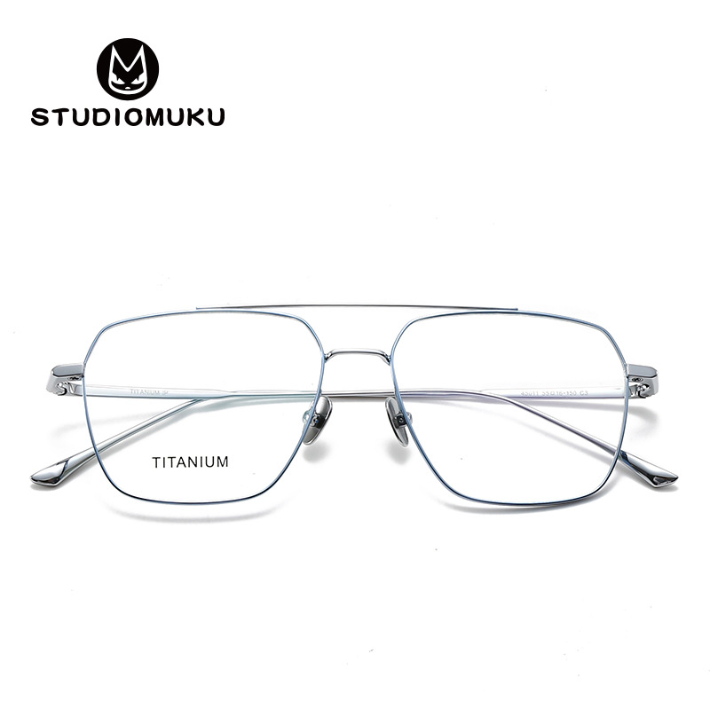STUDIOMUKU gafas de madera cool trajes matones llenos de temperamento de gran hombre marco de espejo espejo de luz plana