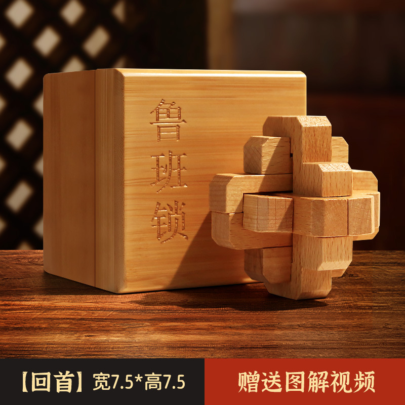 Luban Lock Kongming Lock Juego completo de bloques de construcción de espiga y espiga Juguetes educativos para niños de 8-12 años de edad, quema de cerebro intelectual 10