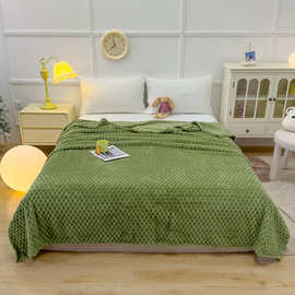 新款金龟绒毛毯车载办公室空调毯午睡保暖法兰绒牛奶绒高克重盖毯