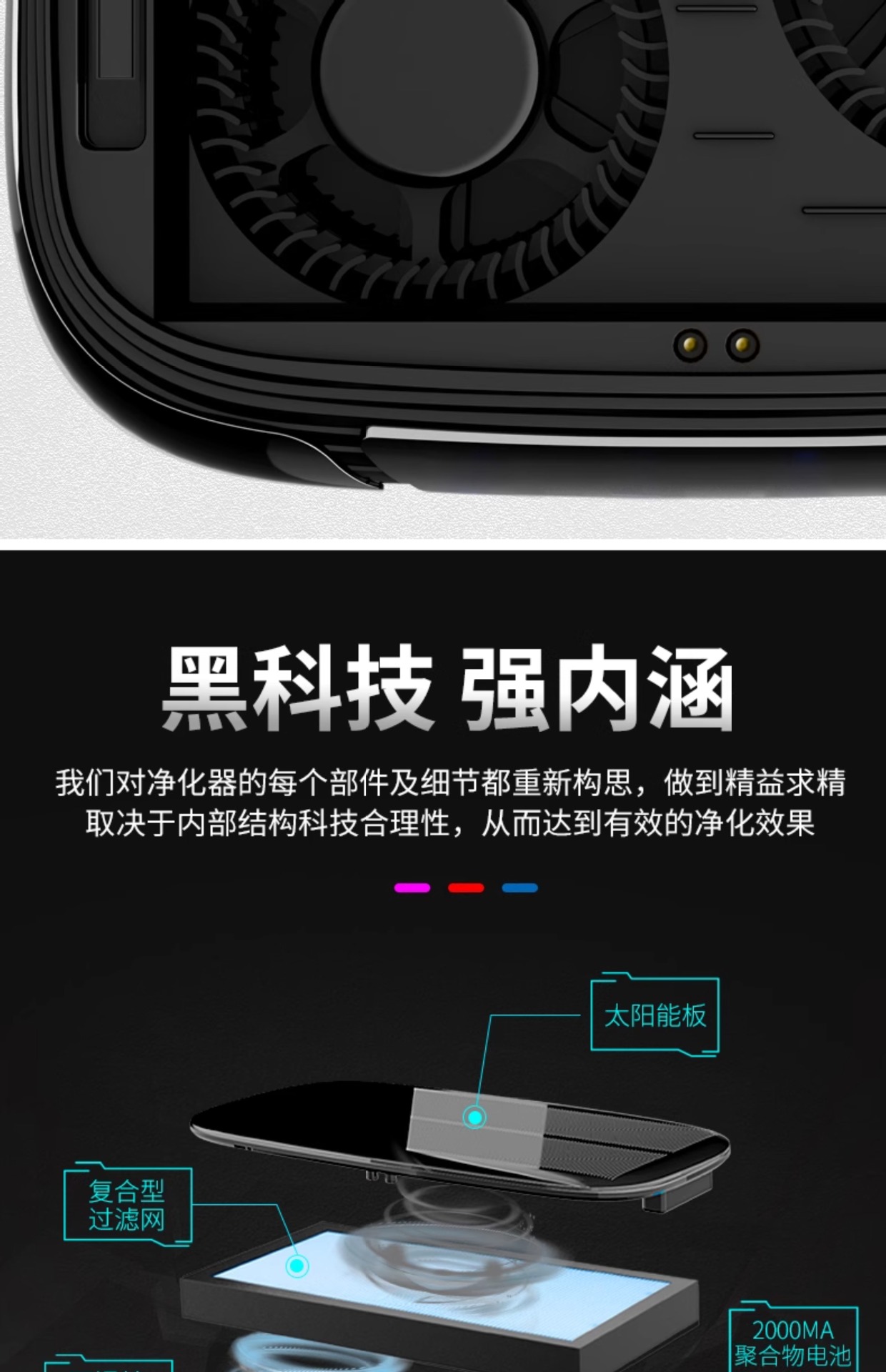 Suitable for Solar Car Air Purifier, Car Interior, New Car Odor Removal, Ozone Sterilization and Formaldehyde Removal Car