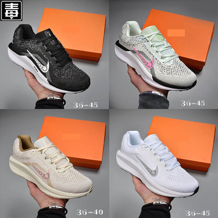 莆田耐尅官男鞋Winflo11代登月夏季休闲网面气垫透气跑步运动鞋女