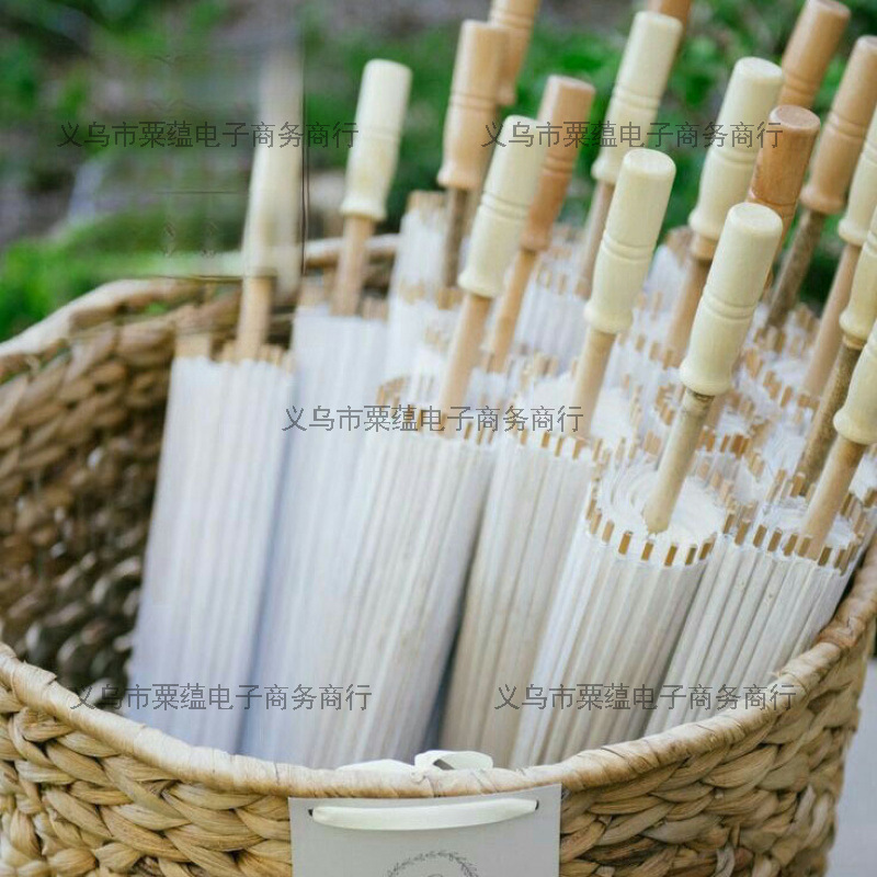 Ins Wedding Oil Paper Umbrella Photography Props Bridesmaid Groomsmen Souvenir Craft Umbrella Wedding Engagement Party Creative