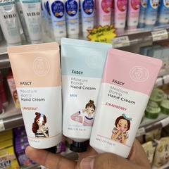 新日付スポット進商超開票一般貿易発希ハンドクリーム80ml牛乳グレープフルーツいちご水蜜桃