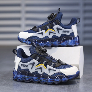 Children's Sports Shoes Boys 2024 Autumn New Mesh Breathable Sports Shoes Medium and Large Children's Running Shoes Wholesale