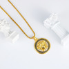 Accessory, necklace hip-hop style, pendant, European style, 750 sample gold