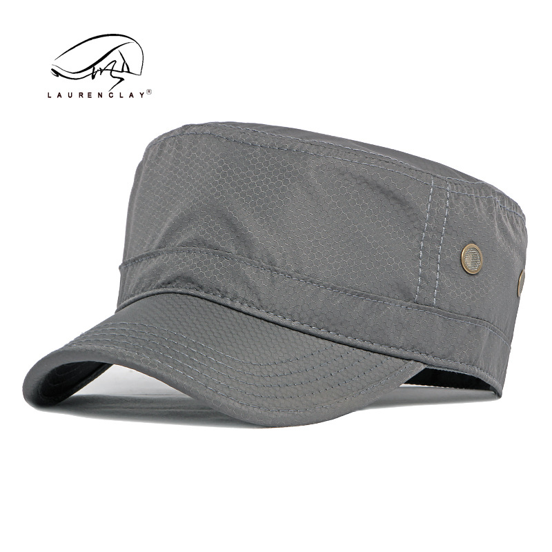 Sombrero militar de los hombres del estilo coreano primavera/verano otoño nuevo sombrero de copa plana casual retro tapa enarbolada al aire libre protección solar sombrero marea