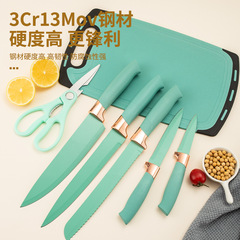 Silicone Storage Kitchen Utensils 19-Piece Set, Direct Manufacturer Sale Knife Stand Non-Stick Pan Spatula Kitchen Knives Cutting Board Combo Set