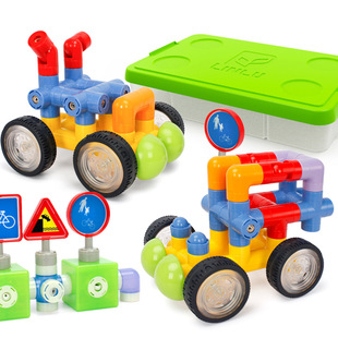 Lin Lu Magnetic Pieces Building Blocks Small Flying Cars Children's Magnetic Magnetic Iron Brushstone Assembled Early Childhood Education Toys