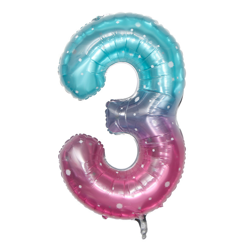 Globo de aluminio digital de 40 pulgadas, globo de aluminio con números grandes, versión delgada de 90 cm, varios colores de globos con números