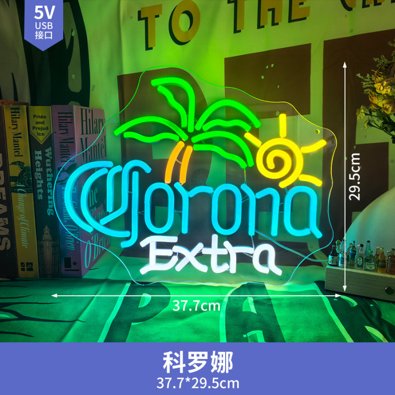 酒吧霓虹灯定制亚克力创意造型氛围灯牌跨境墙面led装饰灯发光字|undefined