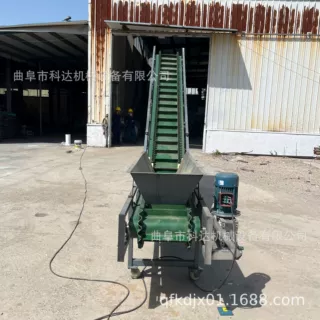 水平爬坡上料使用的燃料颗粒皮带输送机裙边格挡上料 装车输送机