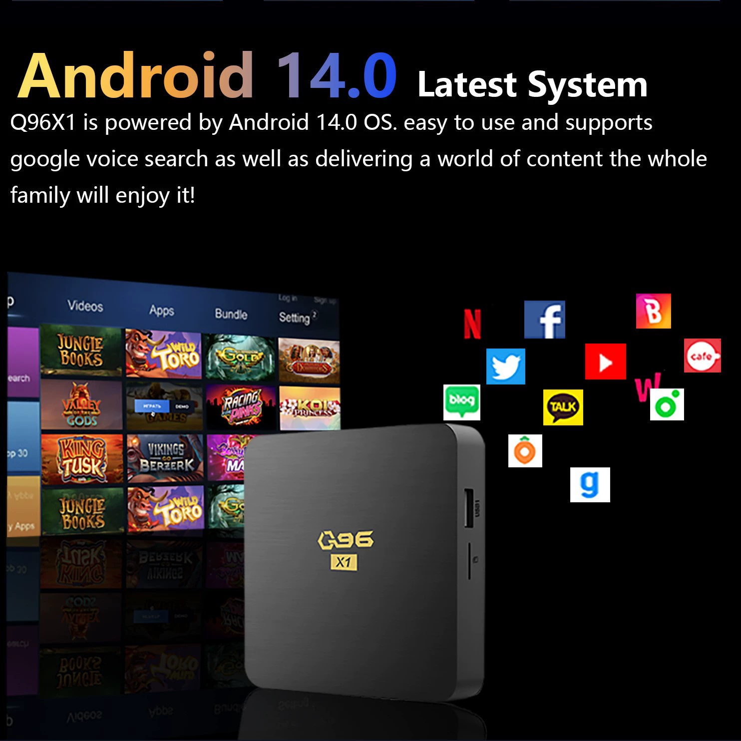 Q96 X1 сет-топ бокc TV с набором 4K высокое определение видеоплейер внешняя торговля TV box tv box
