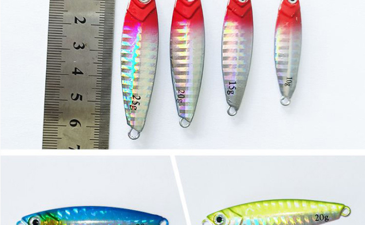 6 Colors Metal Jigging Spoon Fishing Lures Bass Walleye Perch Fresh Water Fishing Lure