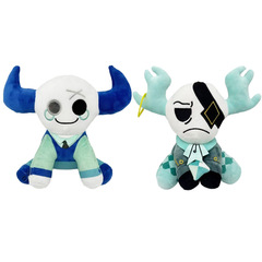 新商品クロスボーダーphighting broken plushブルー双角牛公仔ぬいぐるみ