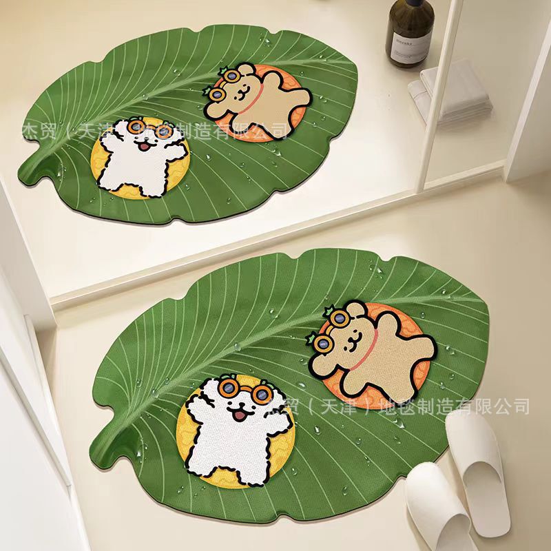 クレヨンしんちゃん浴室ノンスリップフロアマット珪藻泥吸収性トイレカーペットかわいいホームバスルームドアマット|undefined