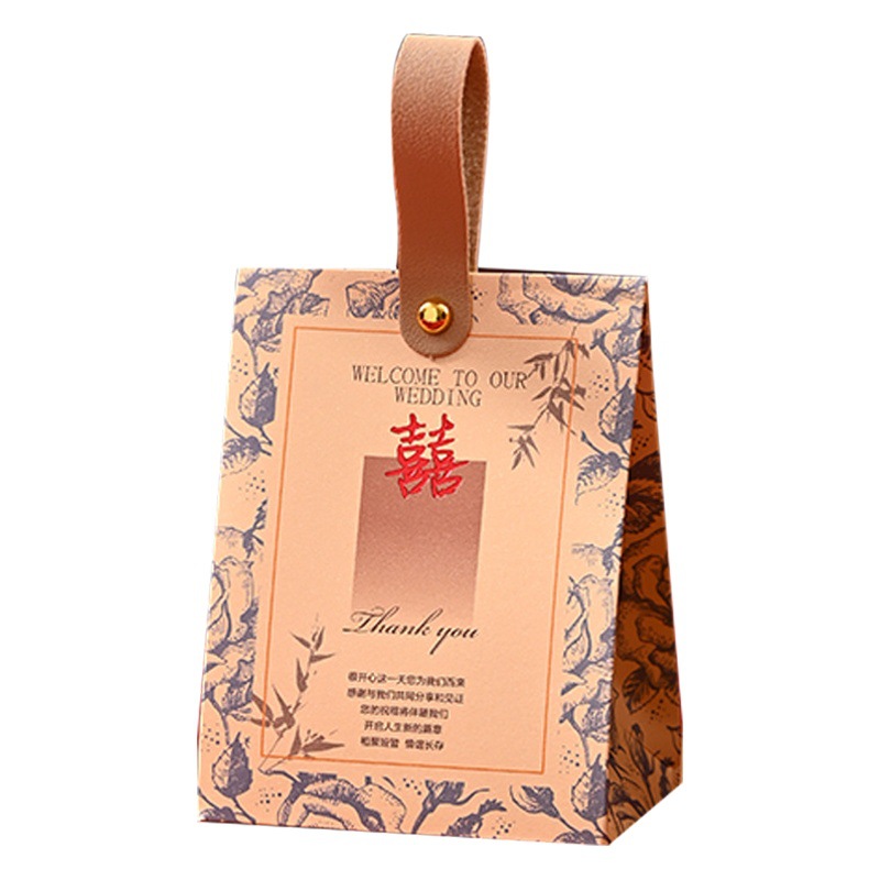 2024 Creative Wedding Candy Box National Tide Ethnic Style Portable Candy Box Wedding Accompanying Gift Engagement Candy Bag