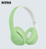 Source factory new header -dressed wireless Bluetooth headset 5.1 ST93 folding telescopic macaron sports headset