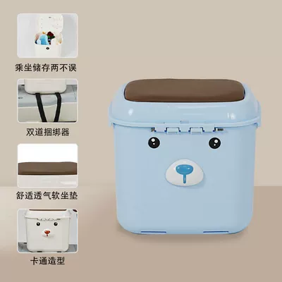 and mopeds, baby safety – Electric car child seat - low-profile-bear-sky-blue-bundling-device-anti-collision-pad