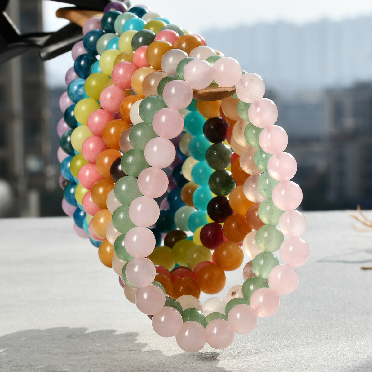 Natural Stone Casual Geometric Bracelets display picture 3