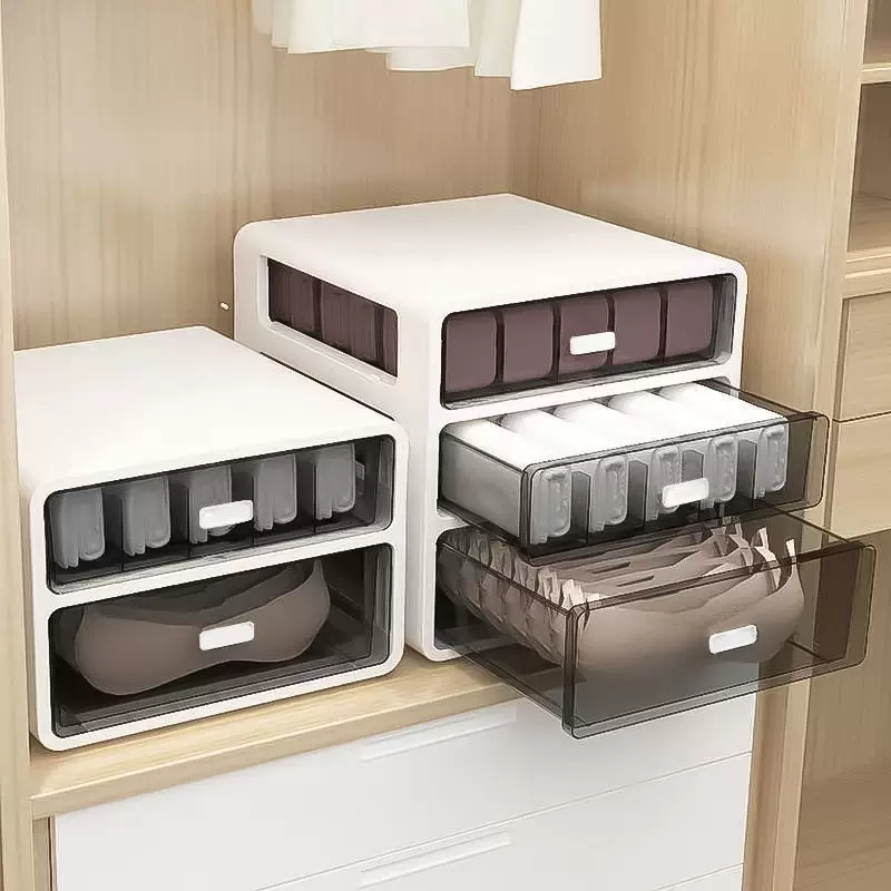 Коробка для хранения нижнего белья в стиле drawers - отделения для носков нижнего белья и секции раздельные клетчатые слои гардероба для организации общежития и комнаты