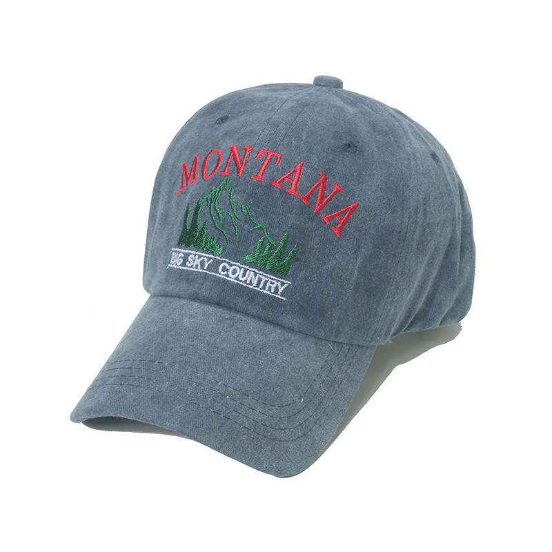 Baseball Cap Vintage Mountain Peak Embroidered Hat For Men_voghion.com