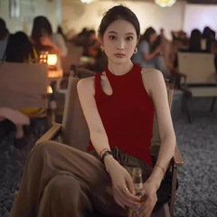 バーガンディ、超美白、オーラ、アメリカンホットガール、女性用オールインワン胸パッドベスト、夏用多用途ベースレイヤー、美しい背中