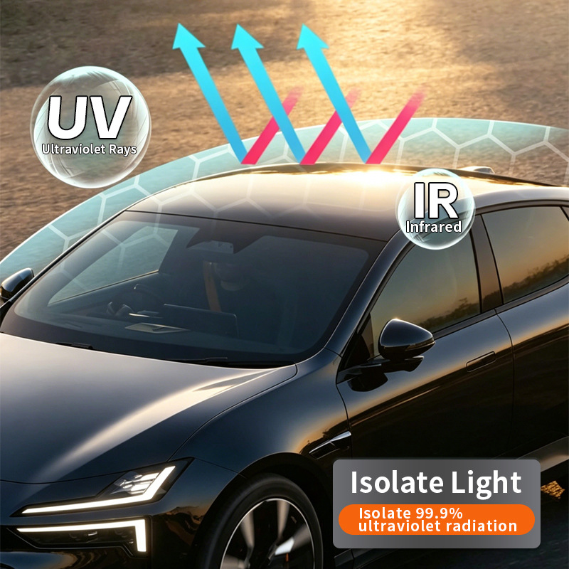Cross-Border Exclusive Supply of Pre-Cut Tpu Sunroof Ice Armor Heat Insulation Film Ppf Suitable for Polestar 4 (2024-up)