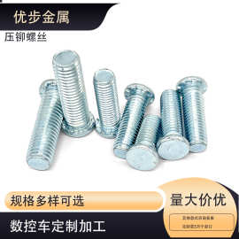 工厂专业生产碳钢电镀压铆螺丝钉紧固件可非标件定制冷镦工艺