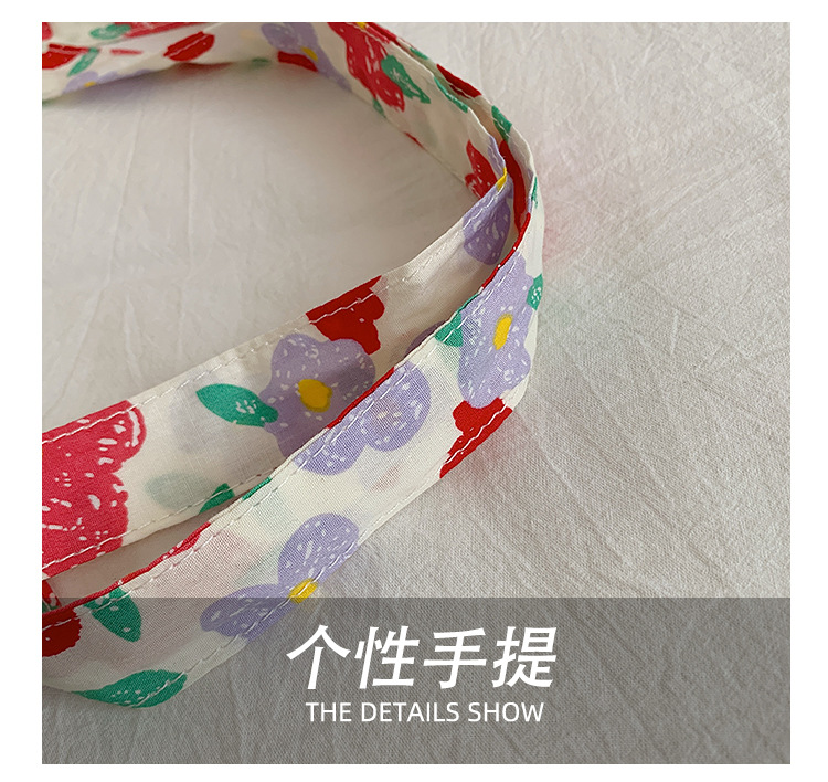 The large-capacity single-shoulder bag for student commuting is a bestseller in early spring. The Korean-style fresh and simple floral fabric bag is a versatile tote bag undefined