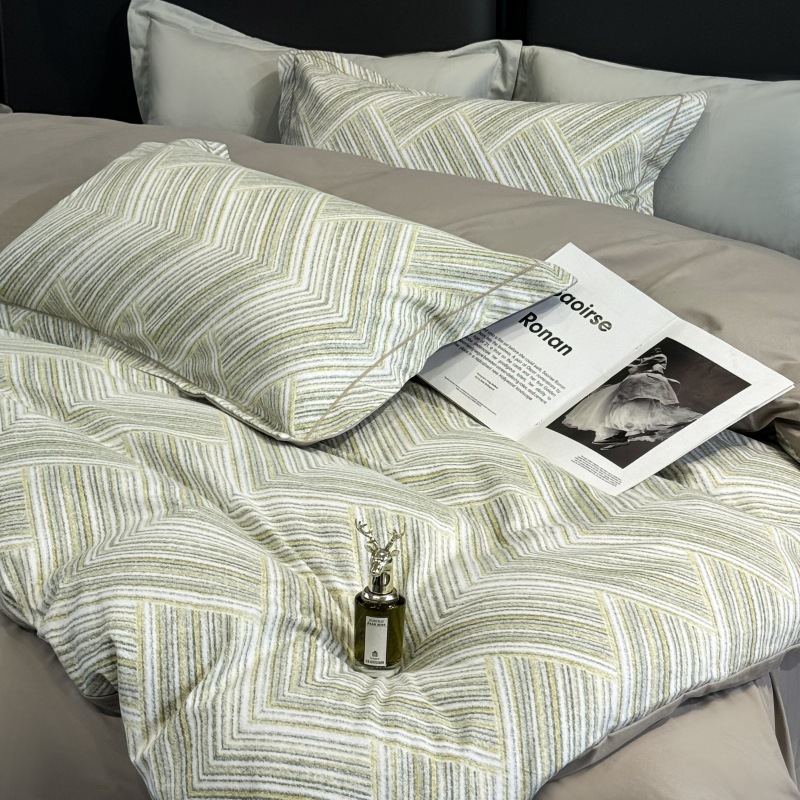 Una clase de madres y bebés de algodón molido cuatro piezas Nantong ropa de cama textil de algodón sábanas de cama cuatro piezas