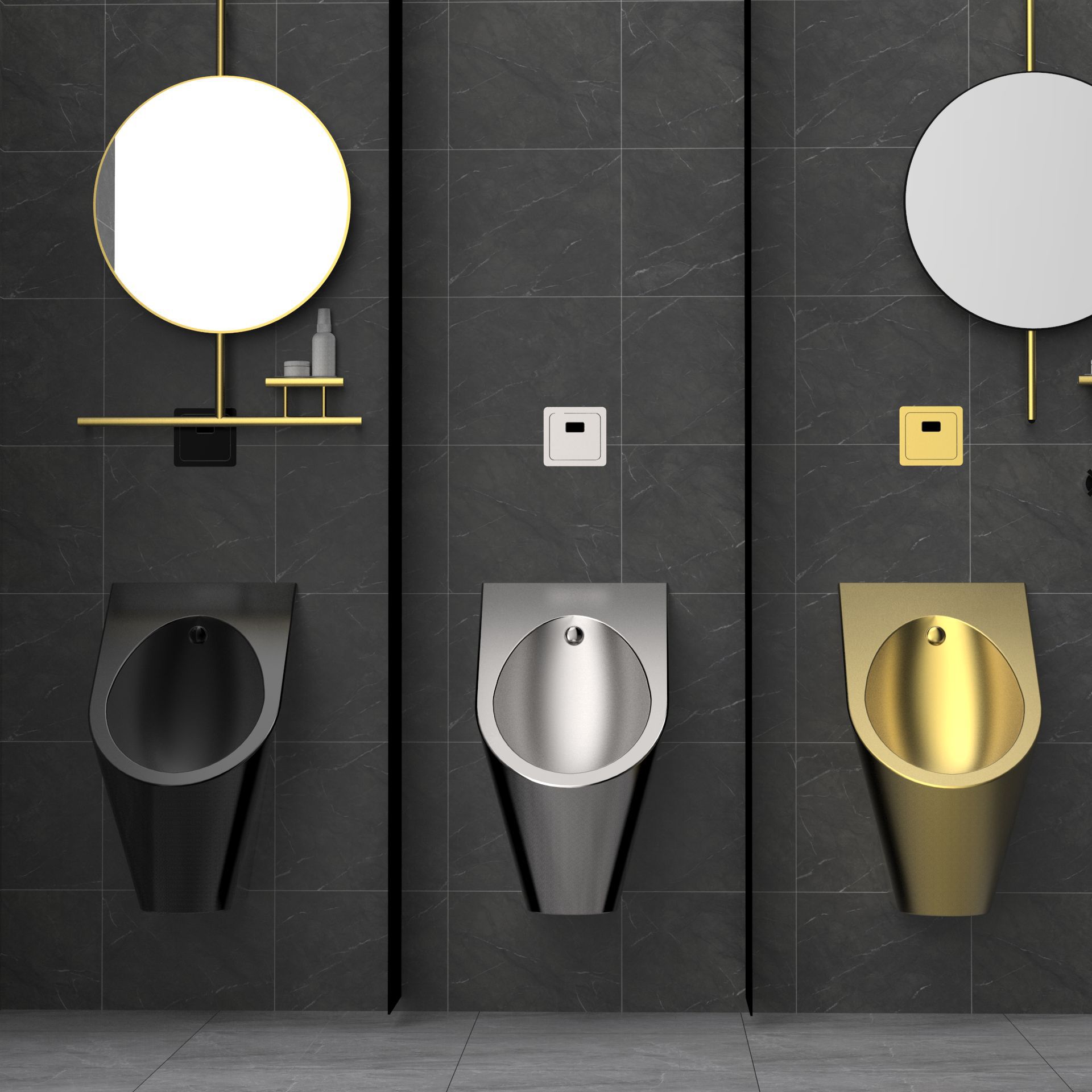 Urinario de acero inoxidable 304 personalizado ligero lujo atmósfera KTV bar prisión baño público para hombres urinario montado en la pared