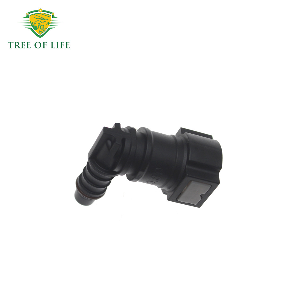 Car Fuel Line Quick Hose Connector Id8 9.89 Nylon Oil Pipe Connection Disconnect Release Hose 90 Degrees