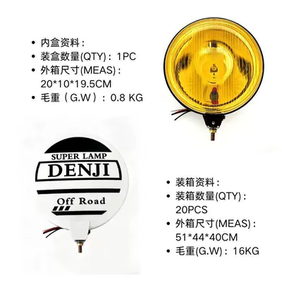 Fog lamp with Plastic Printed Shade Cover